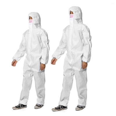 Тип 3 5/6 защитного костюма Coverall Xl Xxl Sms устранимый водостойкое с клобуком